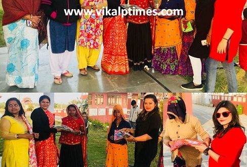 Mother Goddess poor women Mata Shakti Sawai Madhopur clothes, medical facilities Sarees distributed