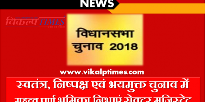 Play important role free fair fearless elections Sector Magistrate Rajasthan Assembly MLA Politics