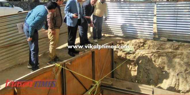 District collector inspected work sewerage line