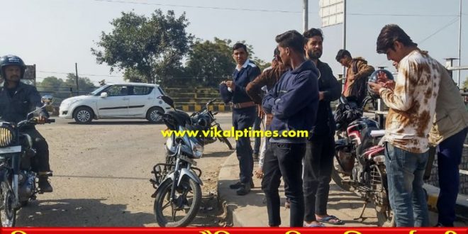 Traffic police chalaan without helmet vehicle driver violet rules notice Sawai Madhopur