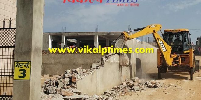 Chauth Mata Trust Dharmashala's gate number 3 demolished