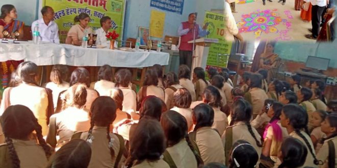 Rangoli poster competition organized childline Sawai madhopur