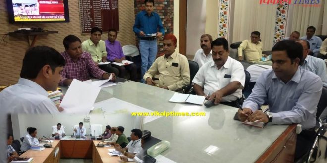 Weekly review meeting works various departments held sawai madhopur