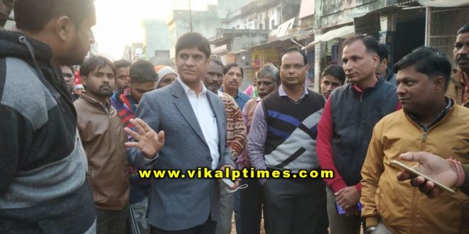 Collector inspects sewerage work sawai madhopur