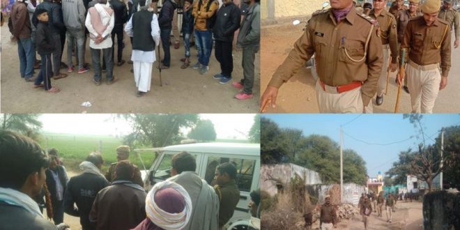 Flag march Police peaceful panchayat raj election
