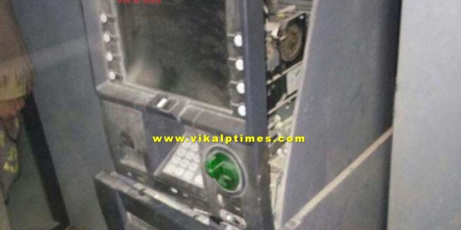 intoxicated man Broke ATM in chauth ka barwara