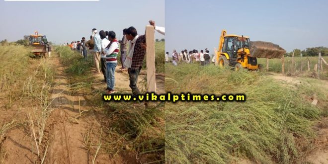 Opening way removing encroachment JCB chauth ka barwara