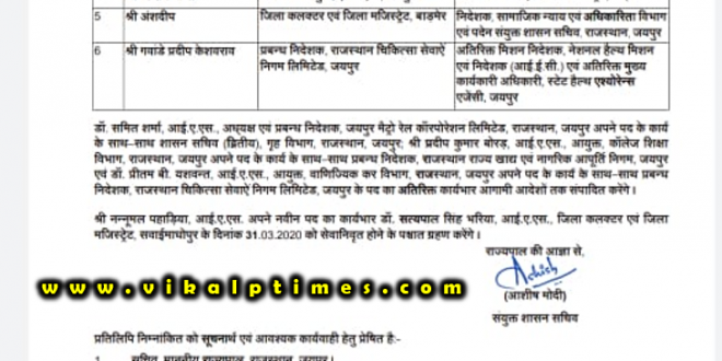 Nannu Mal Pahadia new district collector Sawai Madhopur