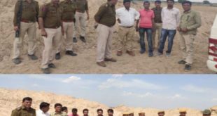 Police action against illegal gravel stock