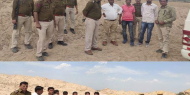 Police action against illegal gravel stock