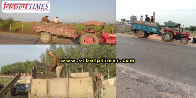 Police action illegal gravel transport overload vehicle