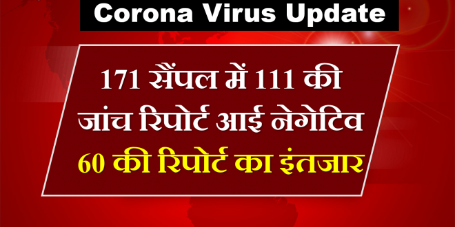 Corona Suspect report samples came negative Sawai Madhopur
