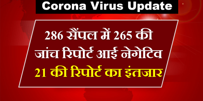 corona suspect report samples came negative sawai madhopur