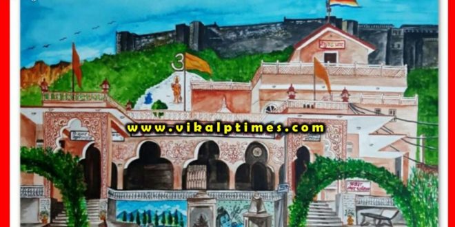 A painting made Ghushmeshwar Jyotirlinga temple