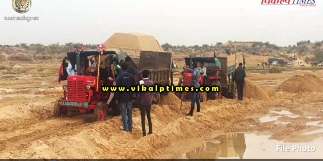 400 tons gravel stock seized bonli Sawai madhopur
