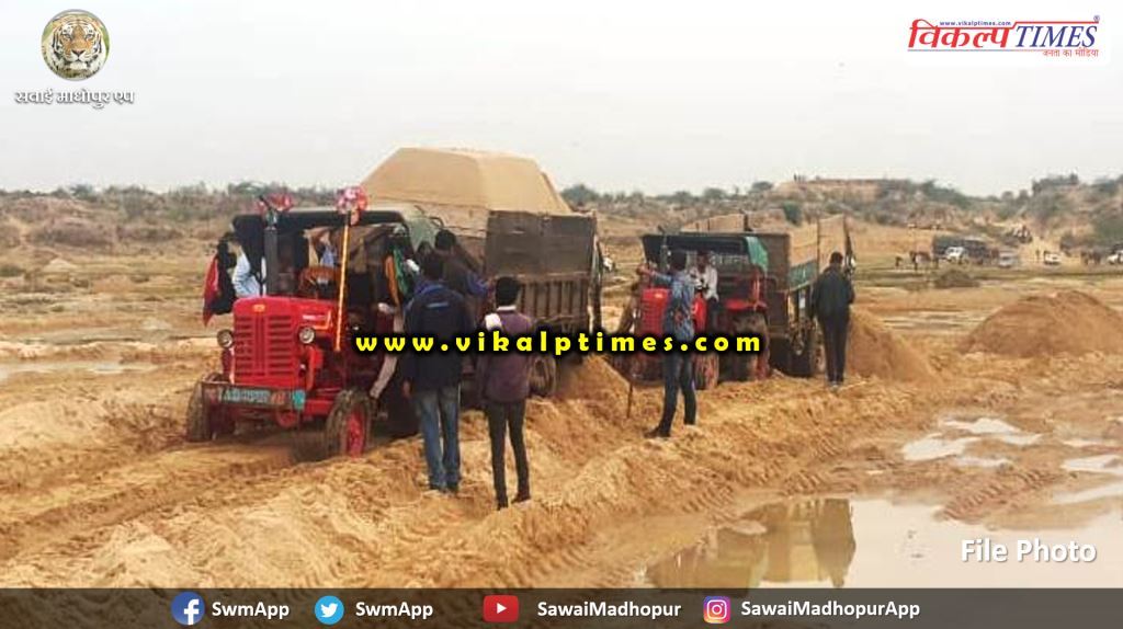 400 tons gravel stock seized bonli Sawai madhopur