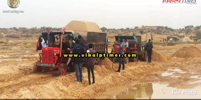 Proceedings continue illegal gravel mining Sawai madhopur