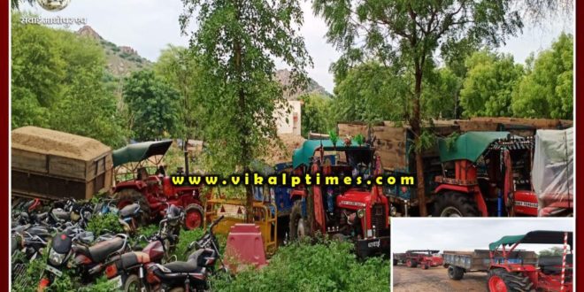 19 tractor trolley seized for illegal gravel mining