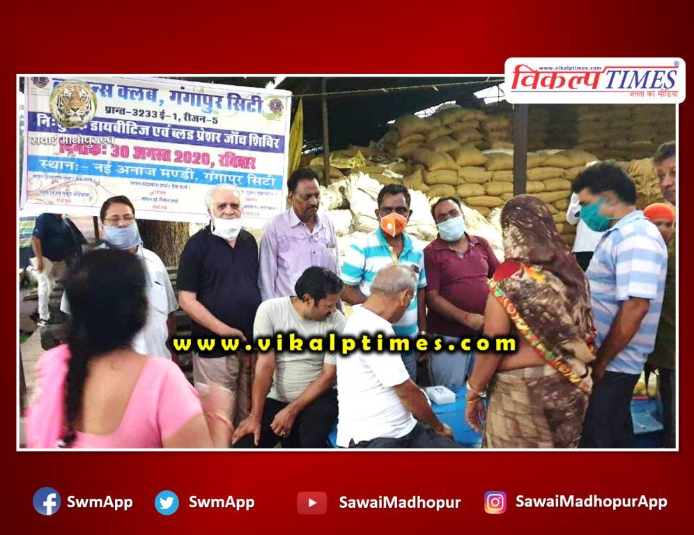 277 free checkup of diabetes, blood pressure in a camp