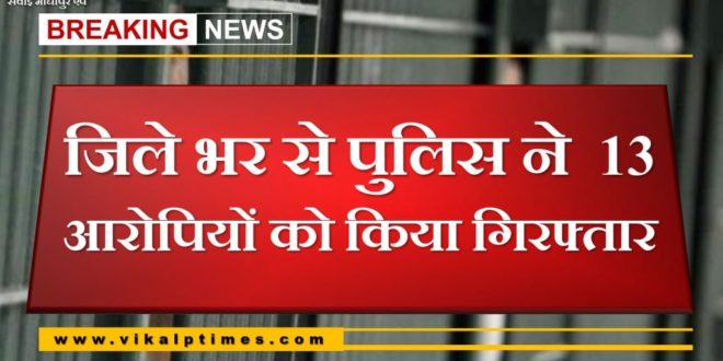 Police arrested 13 accused from sawai madhopur