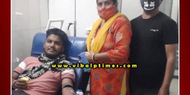 Blood donation done in a critical time at sawai madhopur