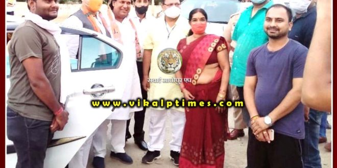 Union Minister of State for Agriculture welcomed at Sawai madhopur