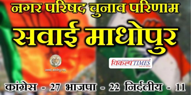 City Council Election 2020 list of winner candidates in Sawai Madhopur