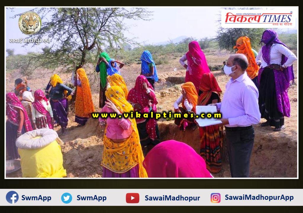 Collector did surprise inspection of NREGA works in Sawai Madhopur