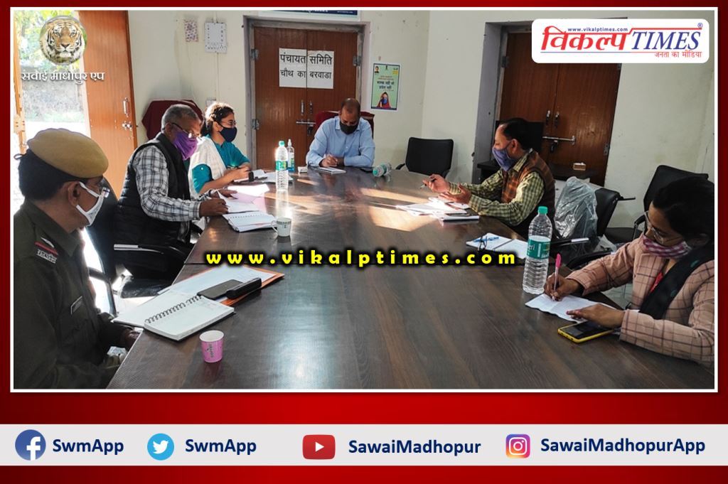 Collector took officers meeting in chauth ka Barwara