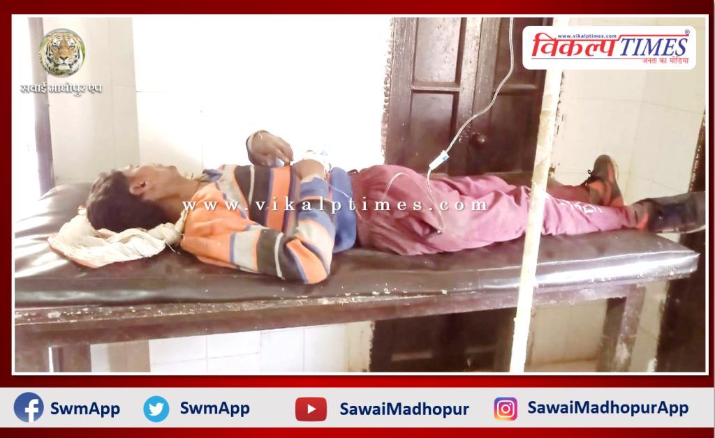 Youth injured after falling from roof of bus in khandar sawai madhopur