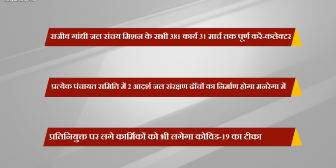 Complete all 381 works of Rajiv Gandhi Water Conservation Mission by 31 March