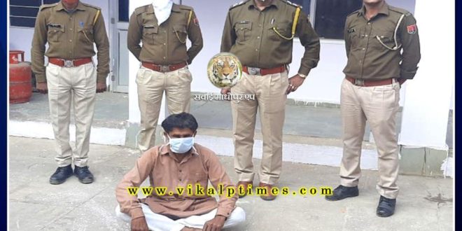 Police arrested accused with 5 kg doda pop in Sawai Madhopur