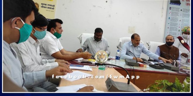covid 19 vaccination Action plan construction meeting in Sawai madhopur