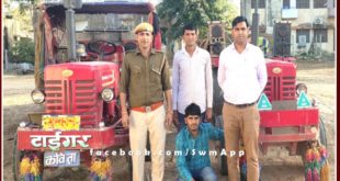 police seized 2 tractor-trolleys filled with illegal gravel seized, driver arrested