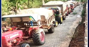 Police seized 10 tractor-trolleys filled with illegal gravel in Sawai madhopur
