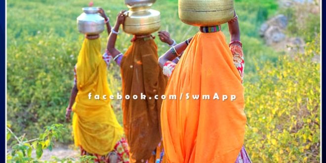 Women have to bring water from many kilometers away in khandar sawai madhopur