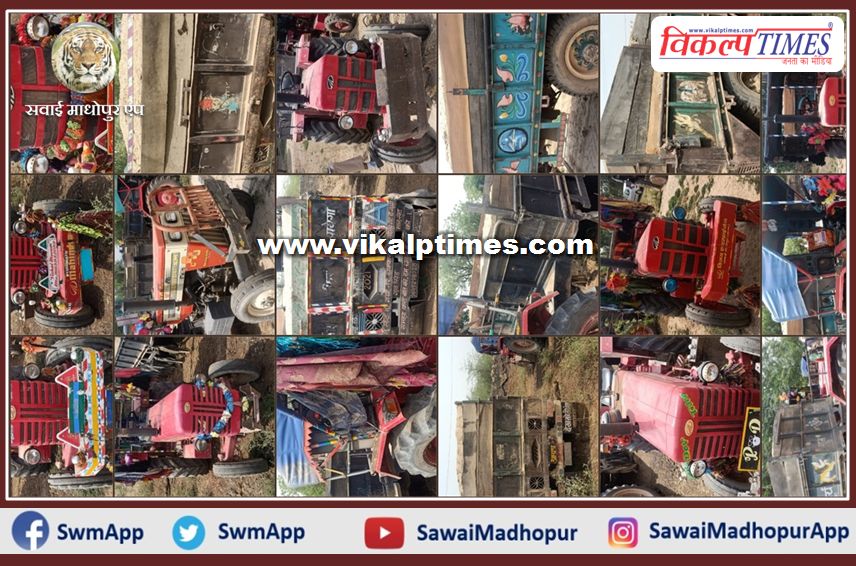 11 tractor-trolleys seized while mining and transporting illegal gravel in sawai madhopur