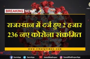 2 thousand 236 new corona registered in Rajasthan