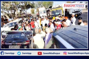 farmer leader Rakesh Tikait convoy attacked in alwar rajasthan