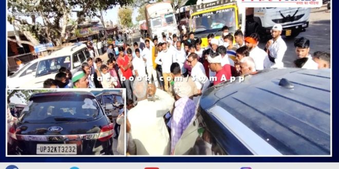 farmer leader Rakesh Tikait convoy attacked in alwar rajasthan