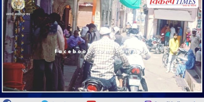 people are not following the corona guidelines in shivar sawai madhopur