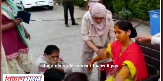 woman constable haldi ceremony organized at police station in dungarpur rajasthan due to not get leave