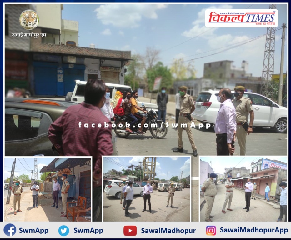 Collector and SP inspected cradle of corona guideline in Khandar area, seized 1 car unnecessarily moving