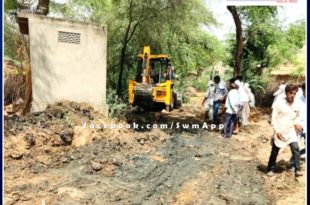 Made the road smooth by removing many years old encroachment in batoda sawai madhopur
