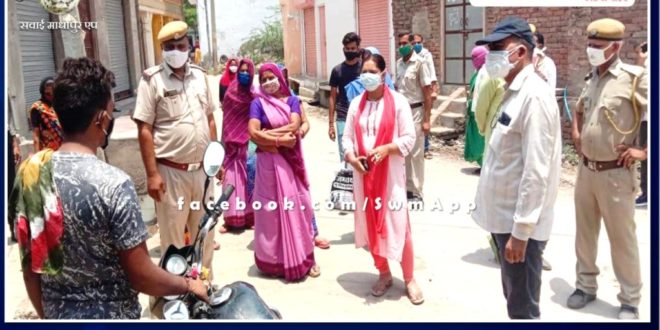 Officials explained to people about corona after reaching village