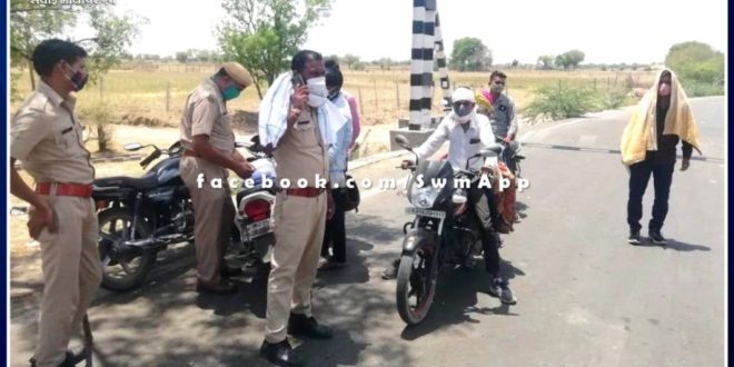 Police strictly reduced crowd at shivad sawai madhopur