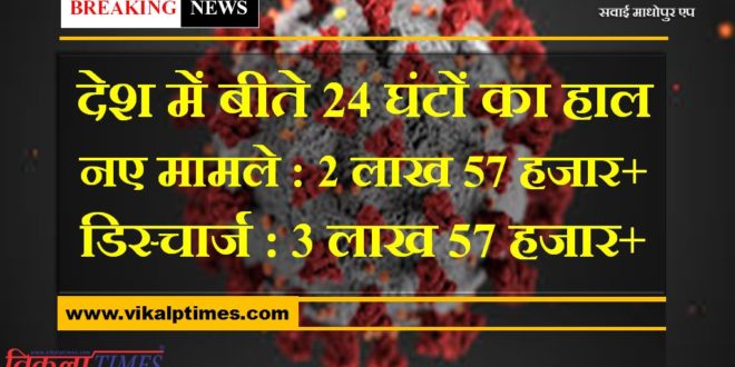 corona updates in india in last 24 hours new corona case more than 2 lakh and discharge more than 3 lakh