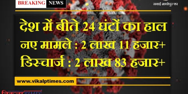 corona updates in india in last 24 hours new corona cases more than 2 lakh and discharge more than 2 lakh