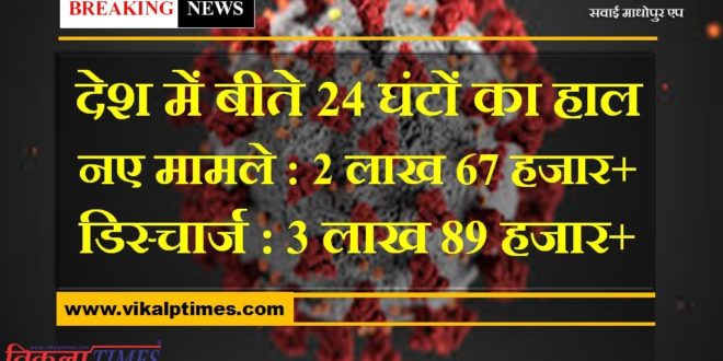 corona updates in india in last 24 hours new corona cases more than 2 lakh and discharge more than 3 lakh
