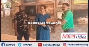 Badminton player Saina Nehwal reached Jhalana in jaipur
